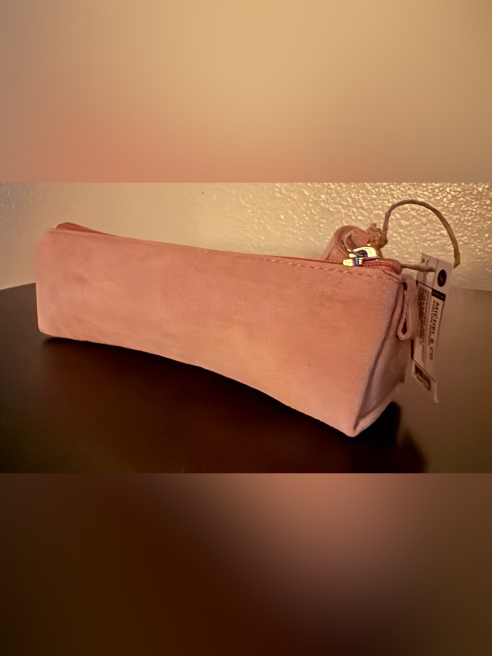 Santa Barbara Design Studio Blush Suede Adventure Pencil Makeup Case NWT - Picture 4 of 4